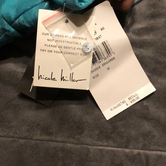 Teal Nicole Miller Dress - Picture 6 of 8